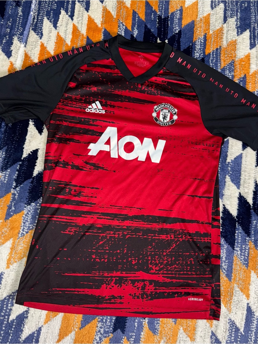 Adidas manchester united AON soccer football jersey medium